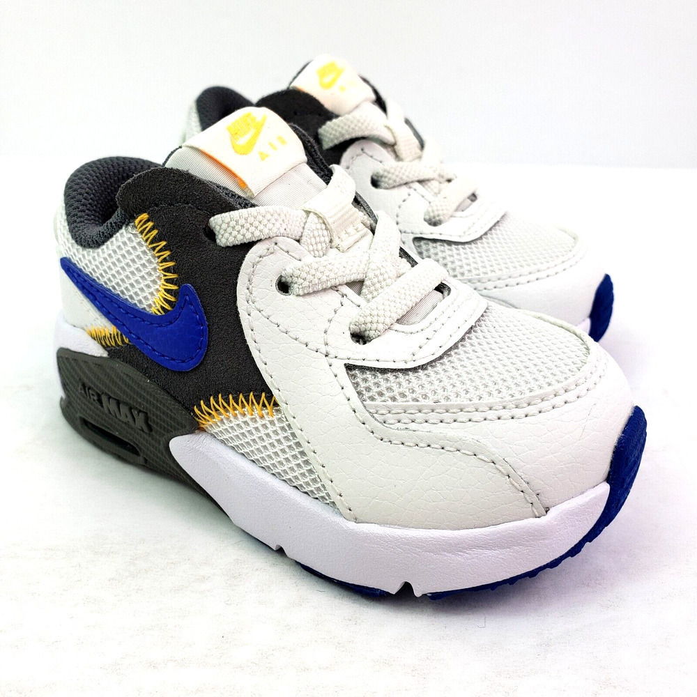 Nike Air Max Exceed Baby Boys Size 5C White Blue Gray Sneaker Shoes CD6893-116